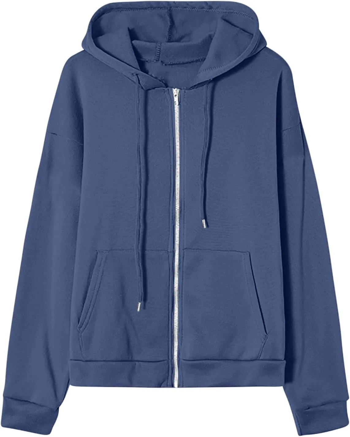 Hoodies Sweatshirts for Women 2024 Casual Long Sleeve Shirt Zip Up Fleece Hoodie Jacket Coat Fall Clothes with Pocket