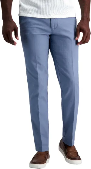 Kenneth Cole Reaction Men's Slim Fit Casual Linen Chino Pant, Sky Blue