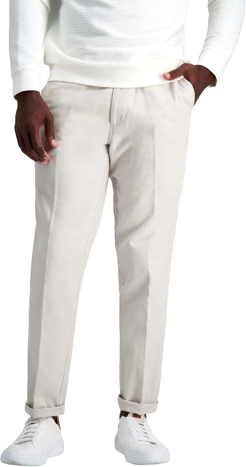 Kenneth Cole Reaction Men's Slim Fit Casual Linen Chino Pant, String