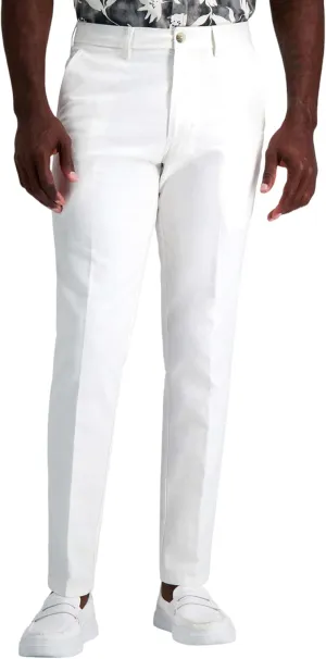 Kenneth Cole Reaction Men's Slim Fit Casual Linen Chino Pant, White