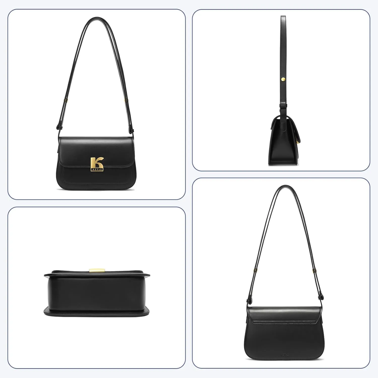 Keyli Double Zip Shoulder Bag fashion handbags purses