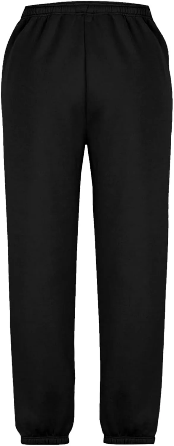 Kids Girls High Waisted Sweatpants Active Joggers Casual Loose Solid Trousers Baggy Sweat Pants with Pockets Clothes