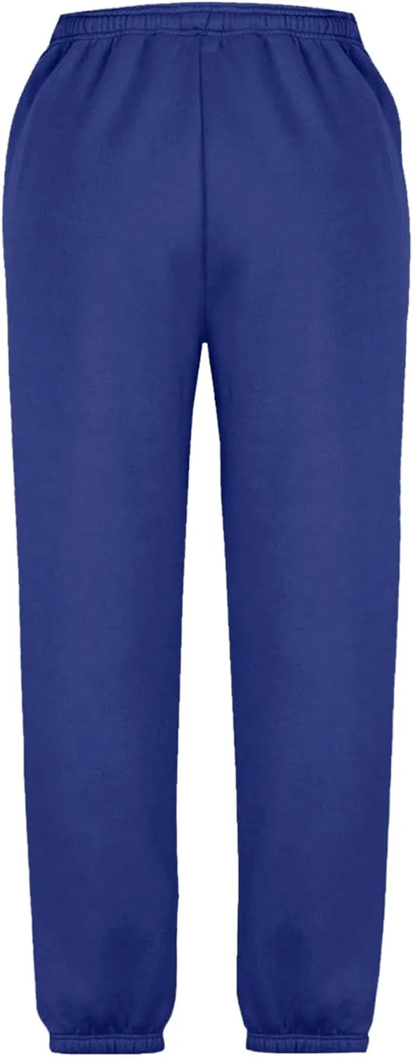 Kids Girls High Waisted Sweatpants Active Joggers Casual Loose Solid Trousers Baggy Sweat Pants with Pockets Clothes