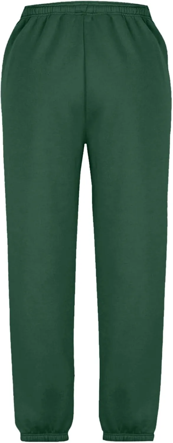 Kids Girls High Waisted Sweatpants Active Joggers Casual Loose Solid Trousers Baggy Sweat Pants with Pockets Clothes