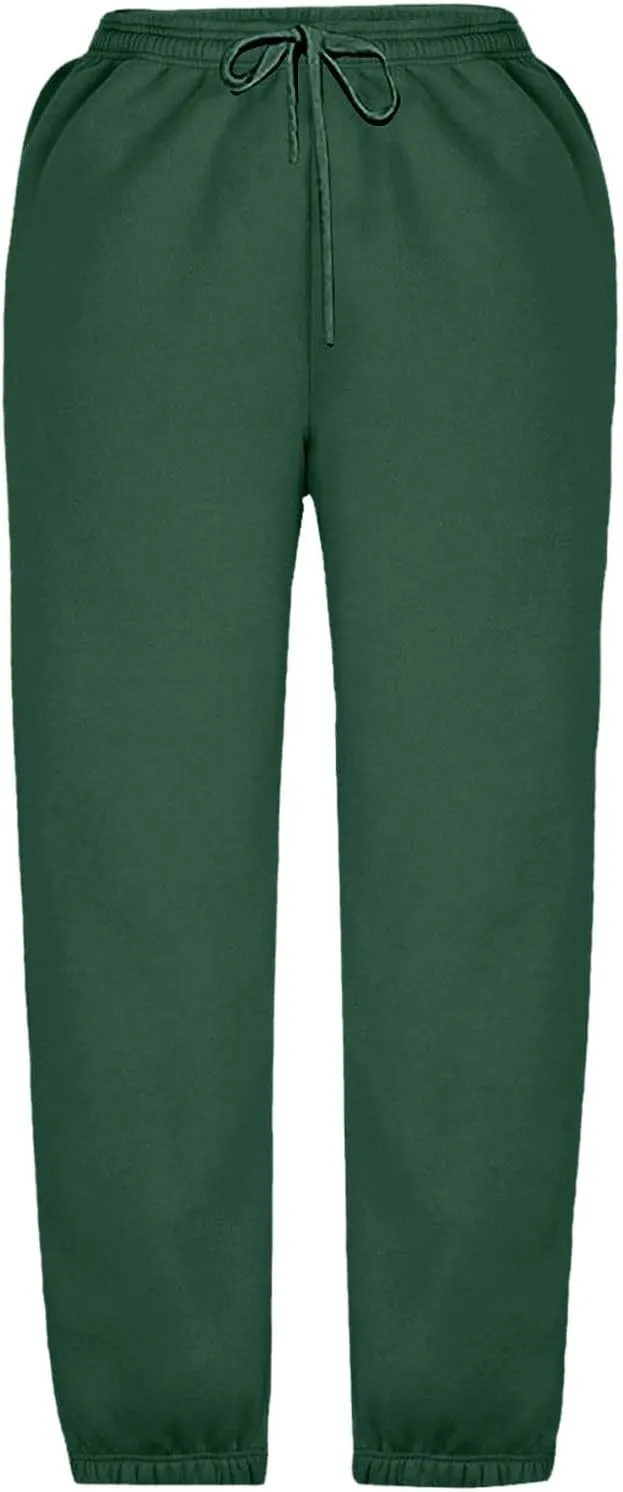 Kids Girls High Waisted Sweatpants Active Joggers Casual Loose Solid Trousers Baggy Sweat Pants with Pockets Clothes
