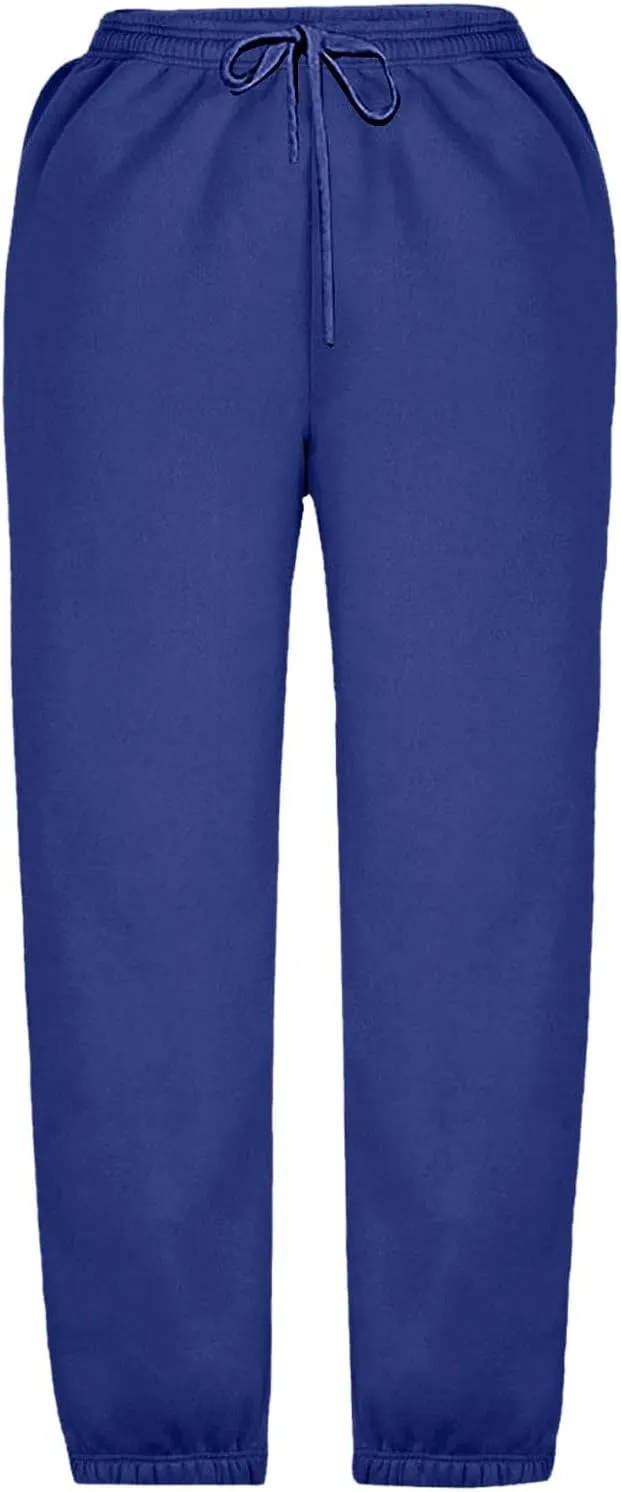 Kids Girls High Waisted Sweatpants Active Joggers Casual Loose Solid Trousers Baggy Sweat Pants with Pockets Clothes