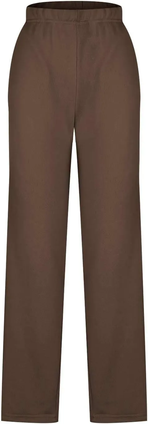 Ladies Lounge Trousers Ankle Length Slacks Tapered Cozy Pants with Pockets Comfy Pajama Pants(Available in Plus Size)