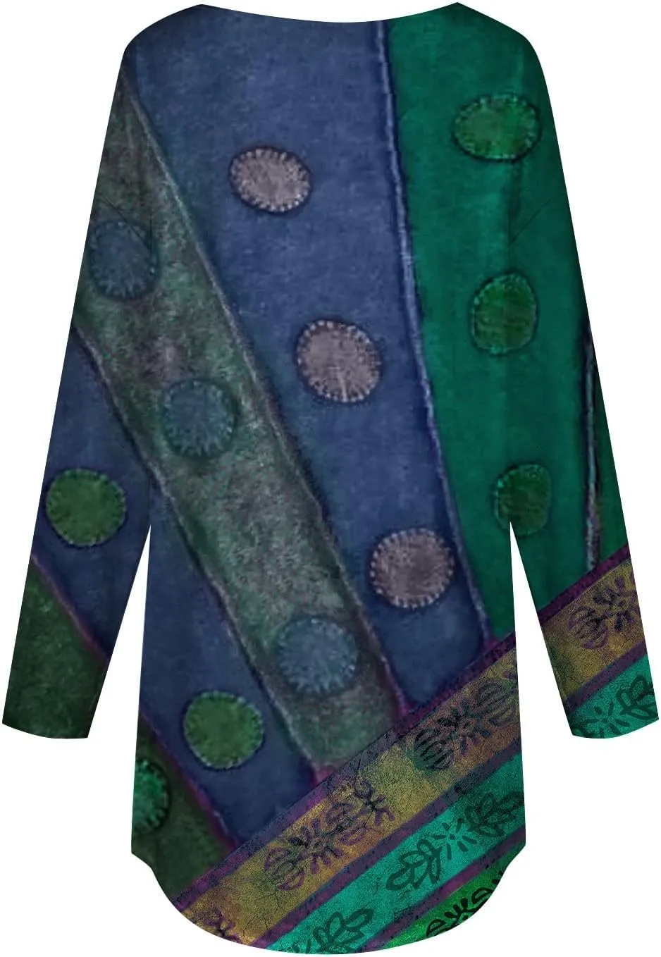Ladies Tops And Blouses Long Sleeve Casual Shirts Crew Neck Blouses Fall Tie Dye Sweatshirts, Small-5X-Large