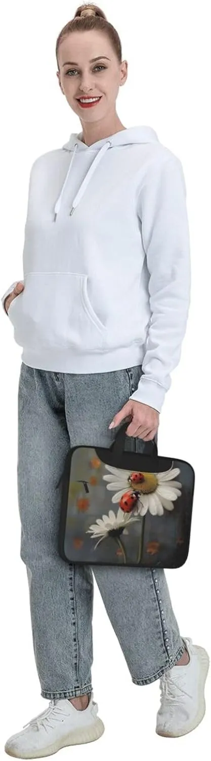 Ladybug Printed Laptop Tote Bag Laptop Tote Bag Travel Bag Business Computer Bag Work Bag for Men Women