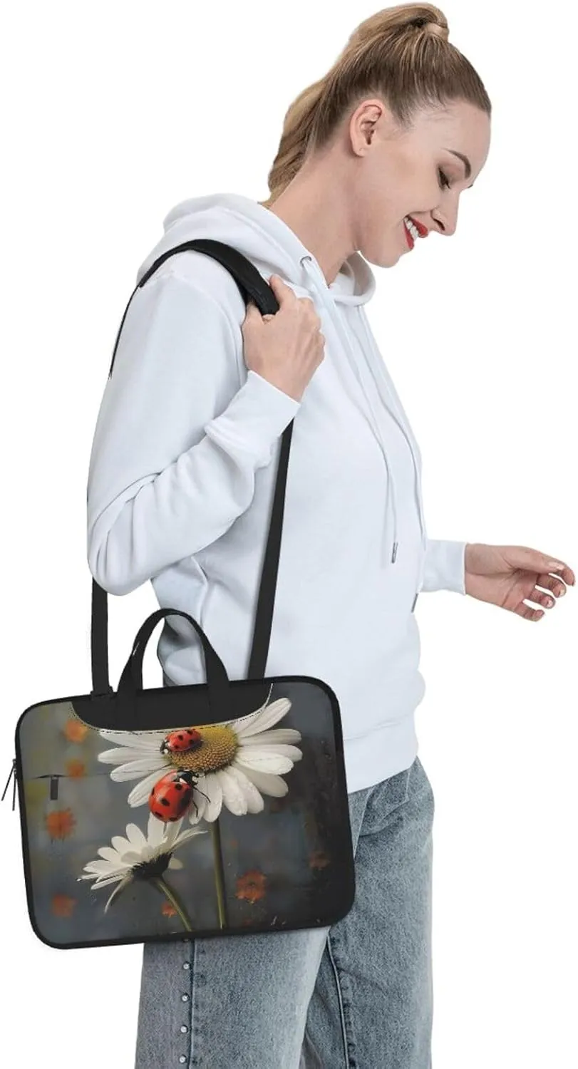 Ladybug Printed Laptop Tote Bag Laptop Tote Bag Travel Bag Business Computer Bag Work Bag for Men Women