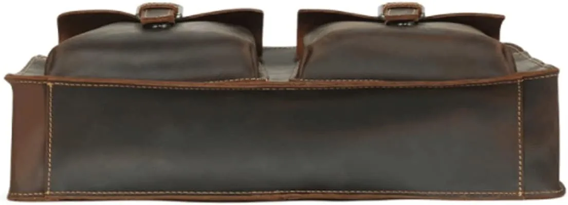 Laptop Bag,Leather Briefcase for Men Business Travel Messenger Bags Laptop Bag Metal Zipper (Color : C, Size : 30 * 41 * 10cm)