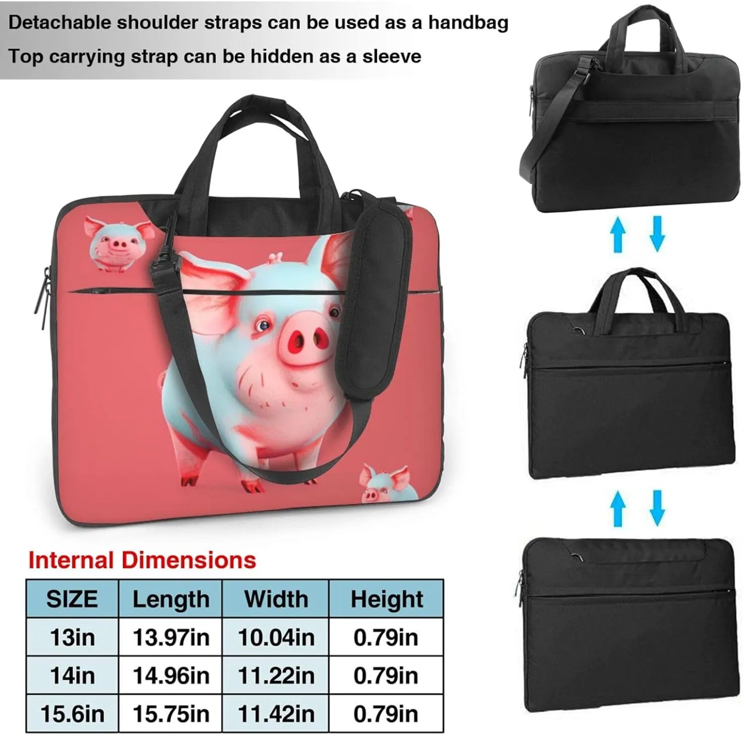 Laptop Tote Bag, Laptop Carrying Case, Travel Bag, Business Computer Bag, Work Bag for Men and Women, Red