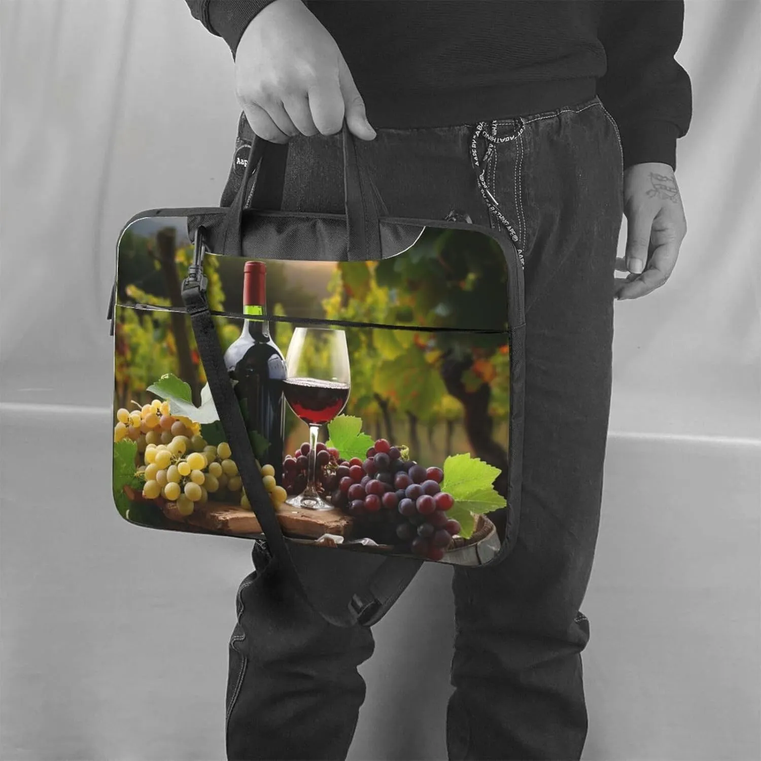 Laptop Tote Bag, Laptop Tote Bag, Travel Bag, Business Computer Bag, Work Bag for Men and Women, Red Wine