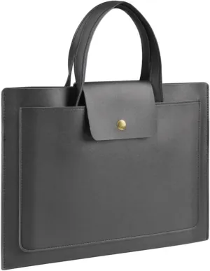 Laptopbag Ultra-thin Handbag PU Leather Tablet Protective Sleeve Laptop Bag Simple Fashion Commuter Briefcase, 14/15 Inch Bag for Laptop (Color : Black, Size : 14"")