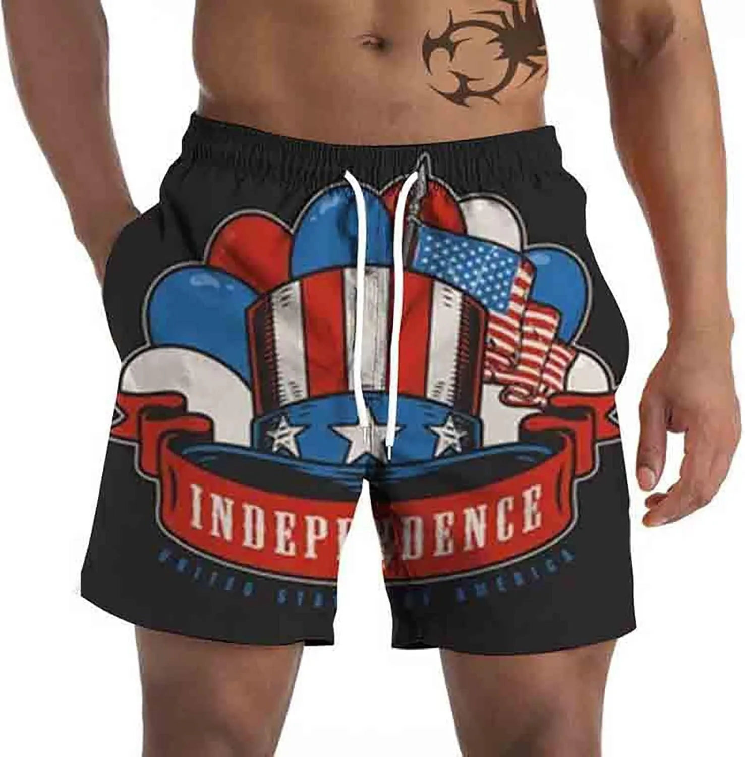 LCMTWX Men's Shorts Leisure and Fitness Sports Plus Size Five Surf Quick Drying Beach Pants Shorts Carpenter Shorts 7 Inch