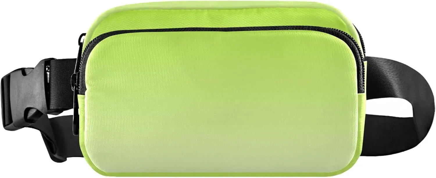 Lemon Green Ivory Gradient Women Fanny Pack Everywhere Belt Bag Waterproof Hiking Waist Bag for Women