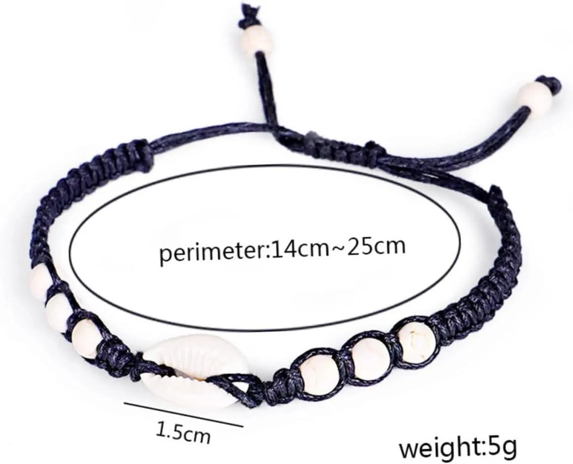 LIFKOME Hand Woven Bracelet Shell Hand Jewelry Shell Bracelet