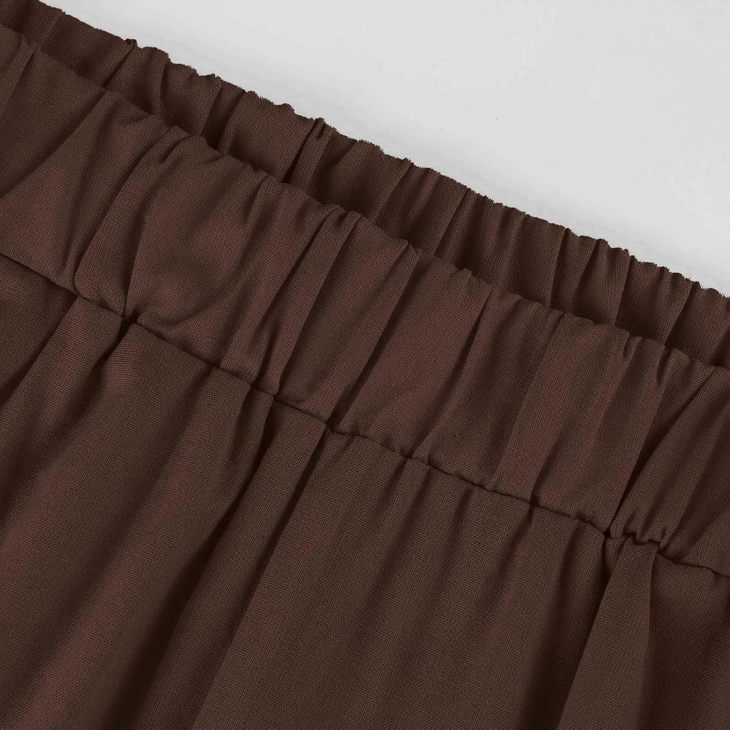 Linen Capri Pants for Women High Waisted Wide Leg Lounge Pant Comfy Soft Trousers Boho Beach Baggy Capris Casual Resort Wear