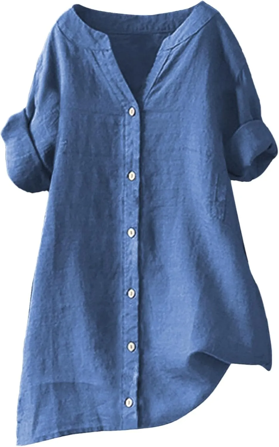 Linen Tops for Women 2025 Summer Button Down V Neck Shirts Casual Short Sleeve Loose Tshirt Cotton Linen Blouse Tees