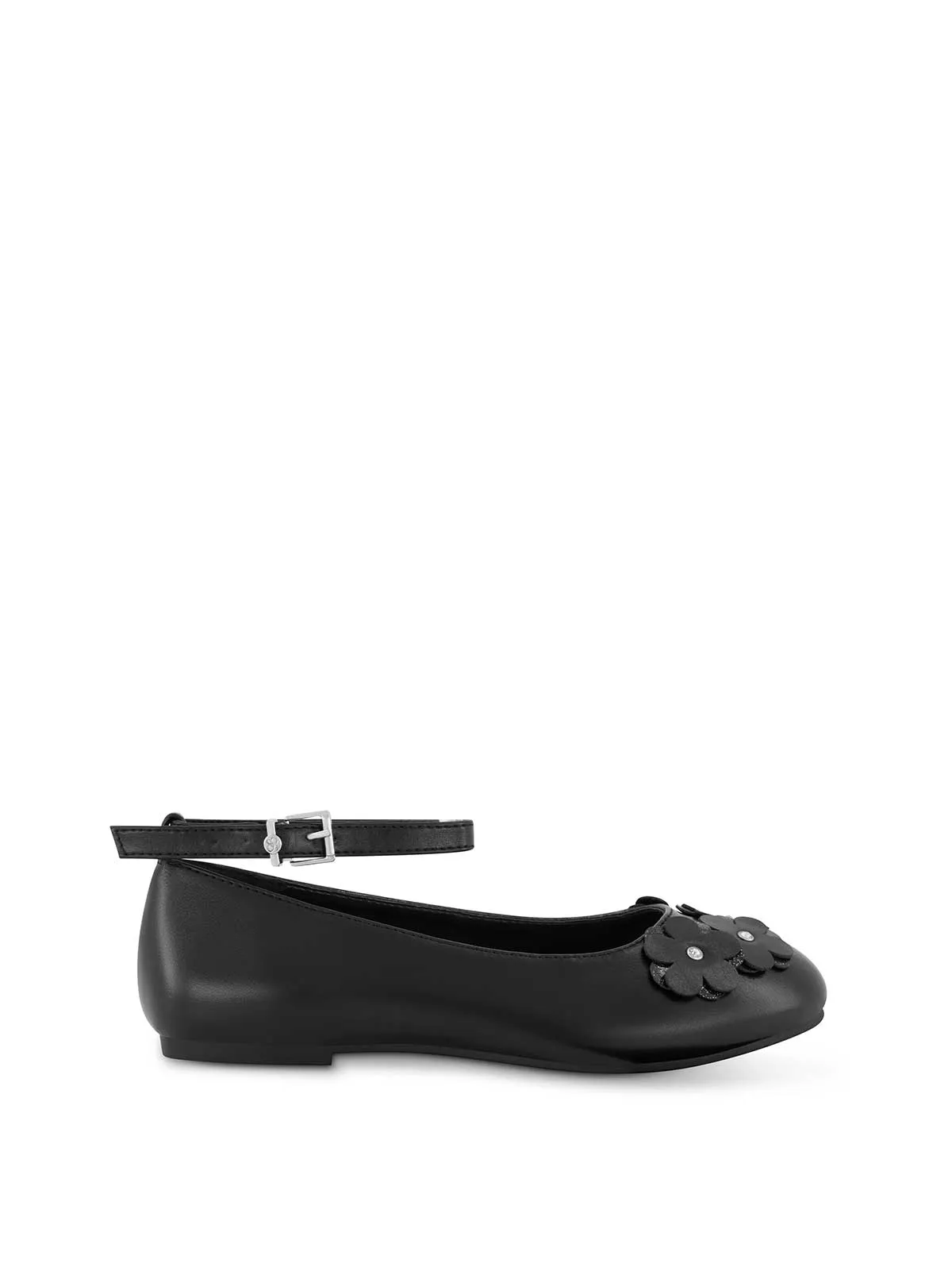 Little Girls' Amy Petal Ballet Flat in Black