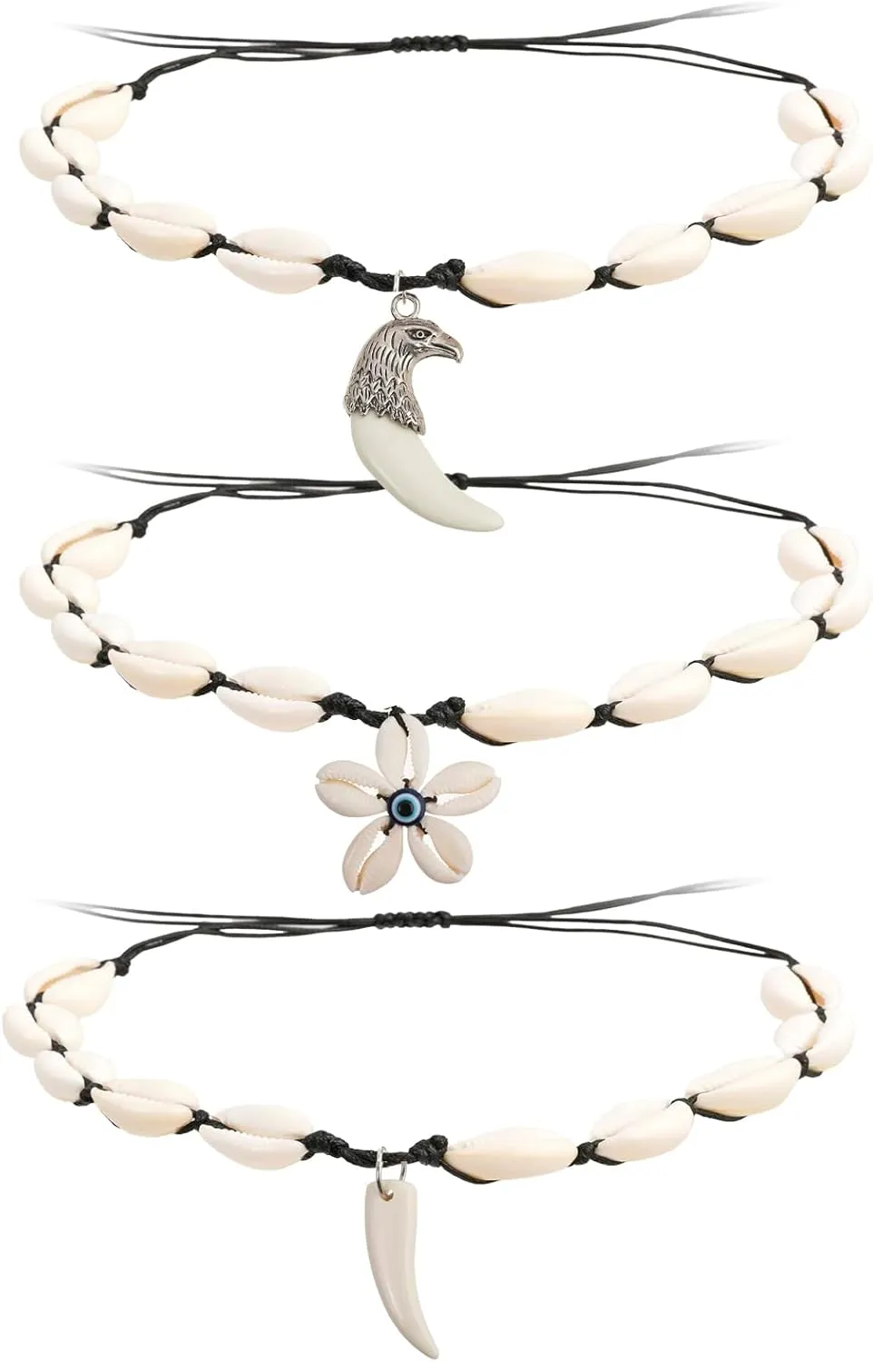 LUBINGSHINE Handmade Sea Shell Necklace for Women Summer Adjustable Flower Collar Natural Shell Necklace