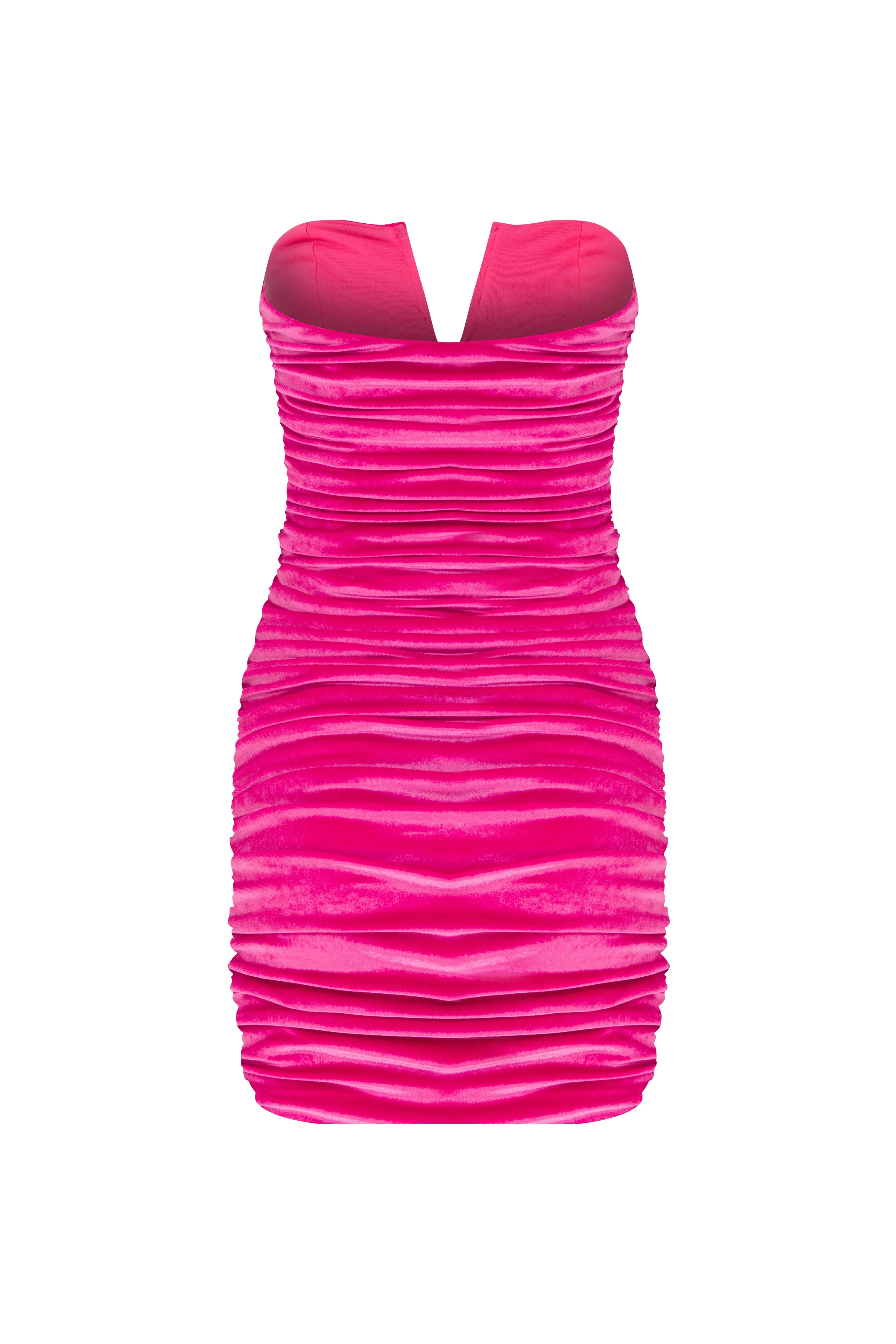 Luce Velvet Mini Dress in Pink