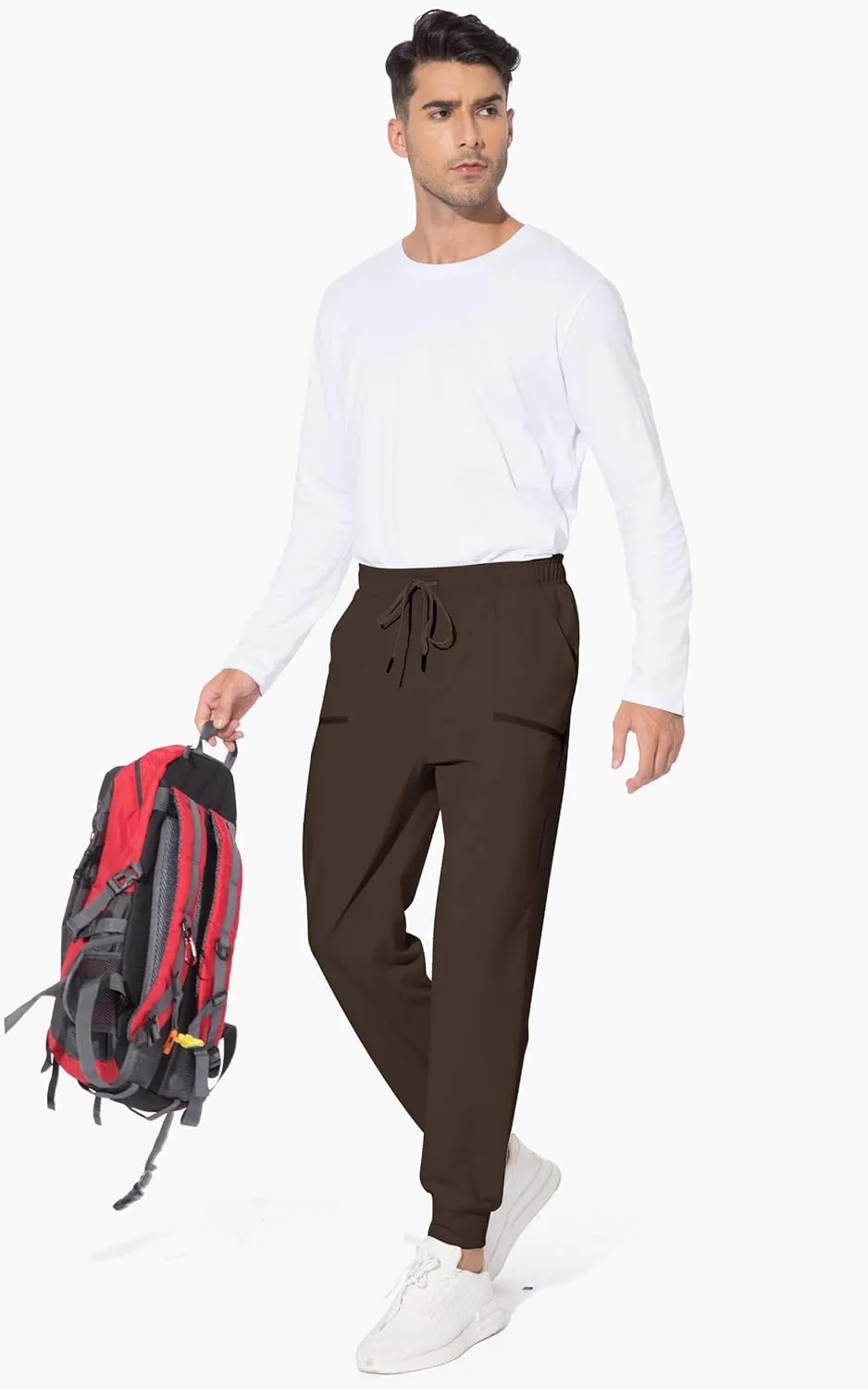 M MAROAUT Men's Joggers Pants - Lightweight Sweatpants with Zipper Pockets, Gym Workout Pants for Athletic Running Casual
