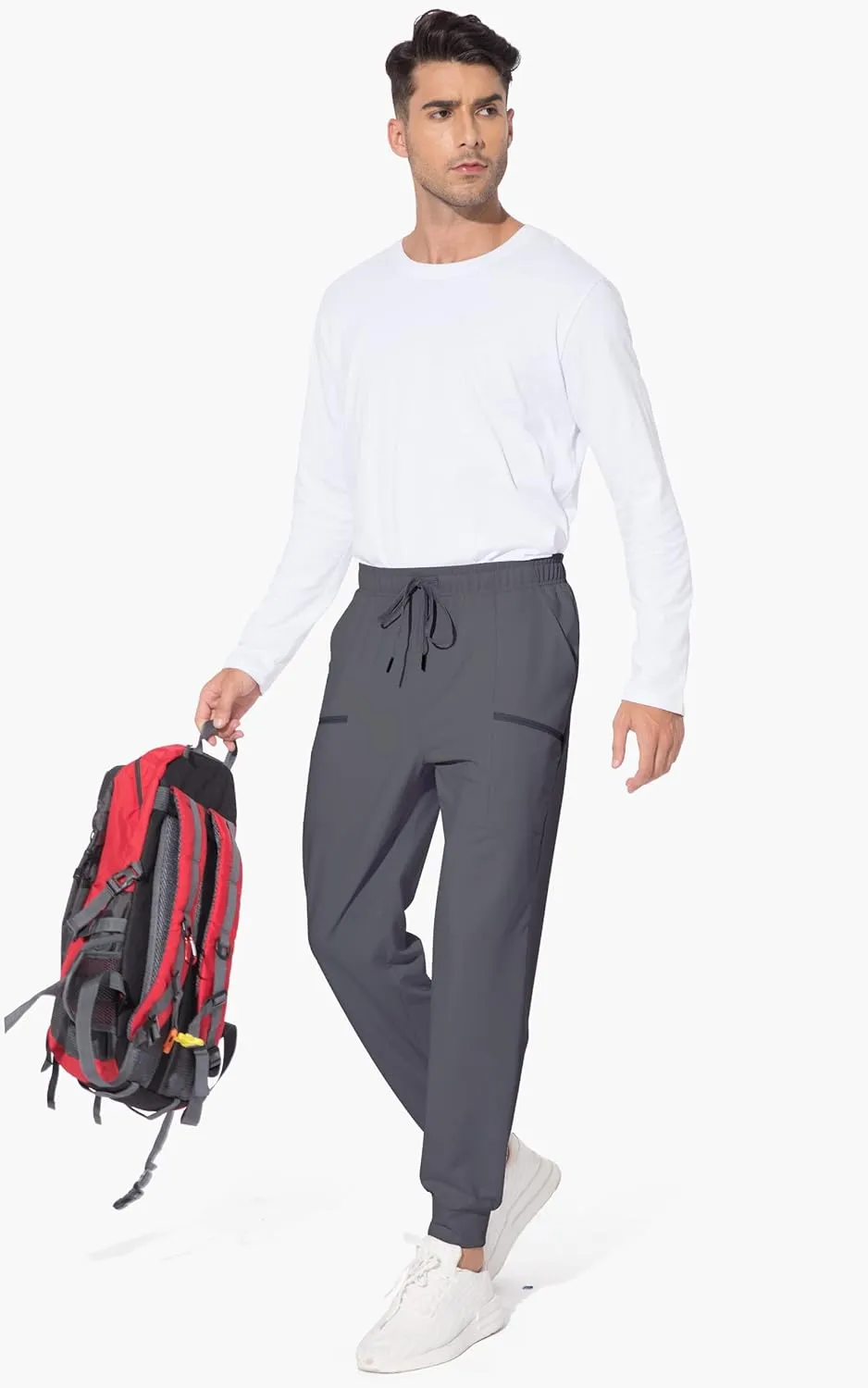 M MAROAUT Men's Joggers Pants - Lightweight Sweatpants with Zipper Pockets, Gym Workout Pants for Athletic Running Casual