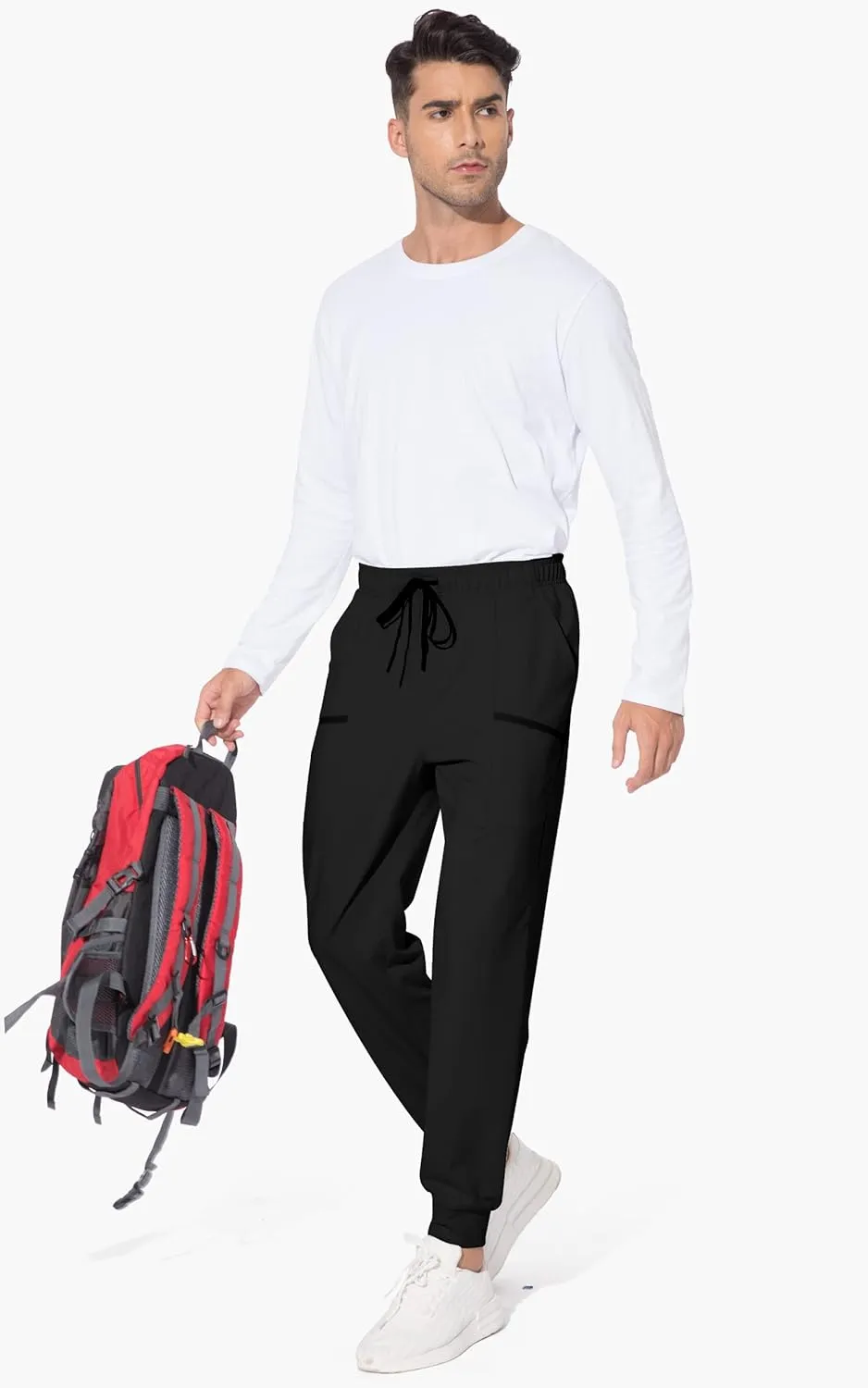 M MAROAUT Men's Joggers Pants - Lightweight Sweatpants with Zipper Pockets, Gym Workout Pants for Athletic Running Casual