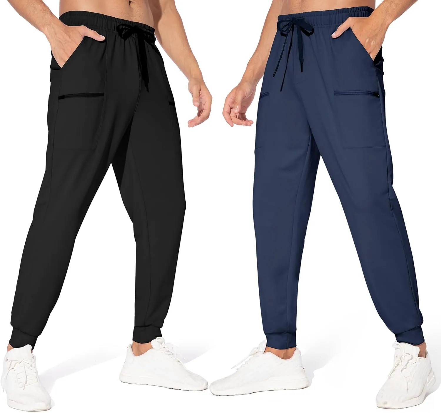 M MAROAUT Men's Joggers Pants - Lightweight Sweatpants with Zipper Pockets, Gym Workout Pants for Athletic Running Casual