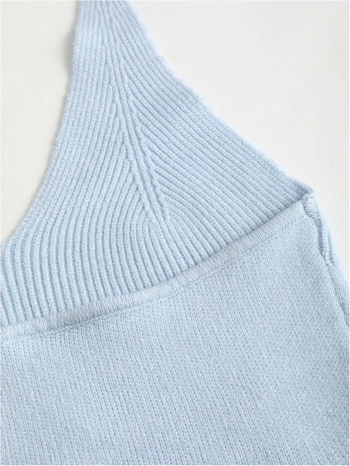MakeMeChic Women's Crochet Tie Back Cropped Camisole Slim Fit Sleeveless Boho Shirts Knitted Halter Top