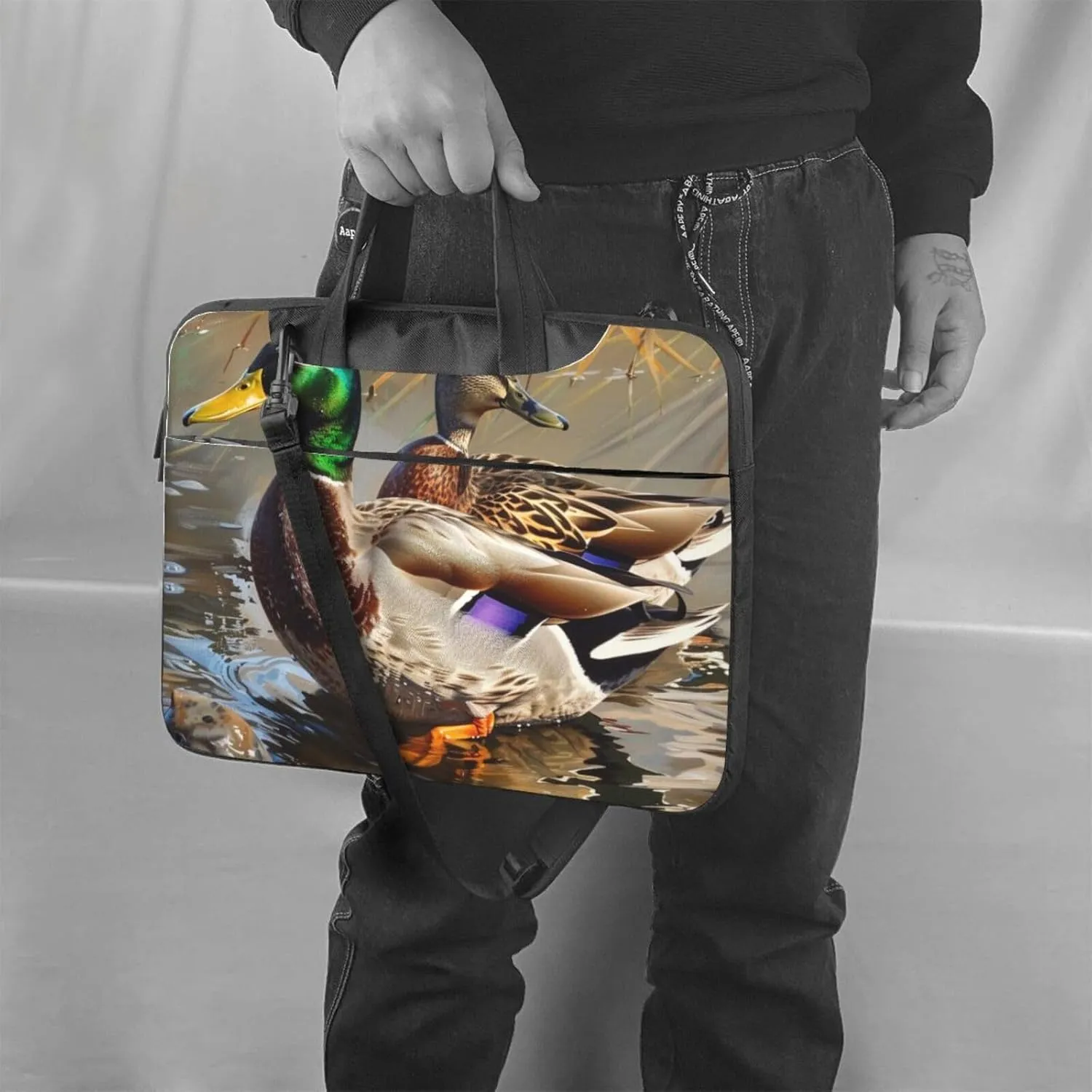 Mallard Duck Printed Laptop Tote Bag Laptop Tote Bag Travel Bag Business Computer Bag Work Bag for Men Women