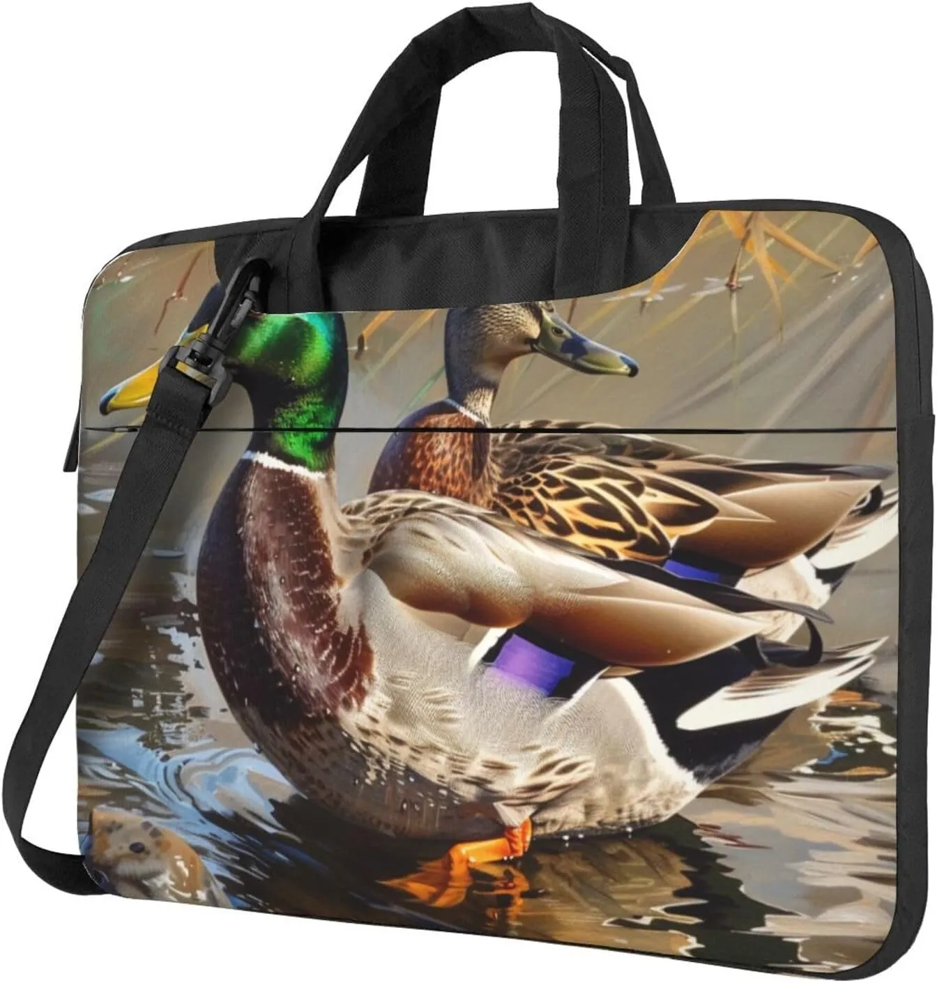 Mallard Duck Printed Laptop Tote Bag Laptop Tote Bag Travel Bag Business Computer Bag Work Bag for Men Women