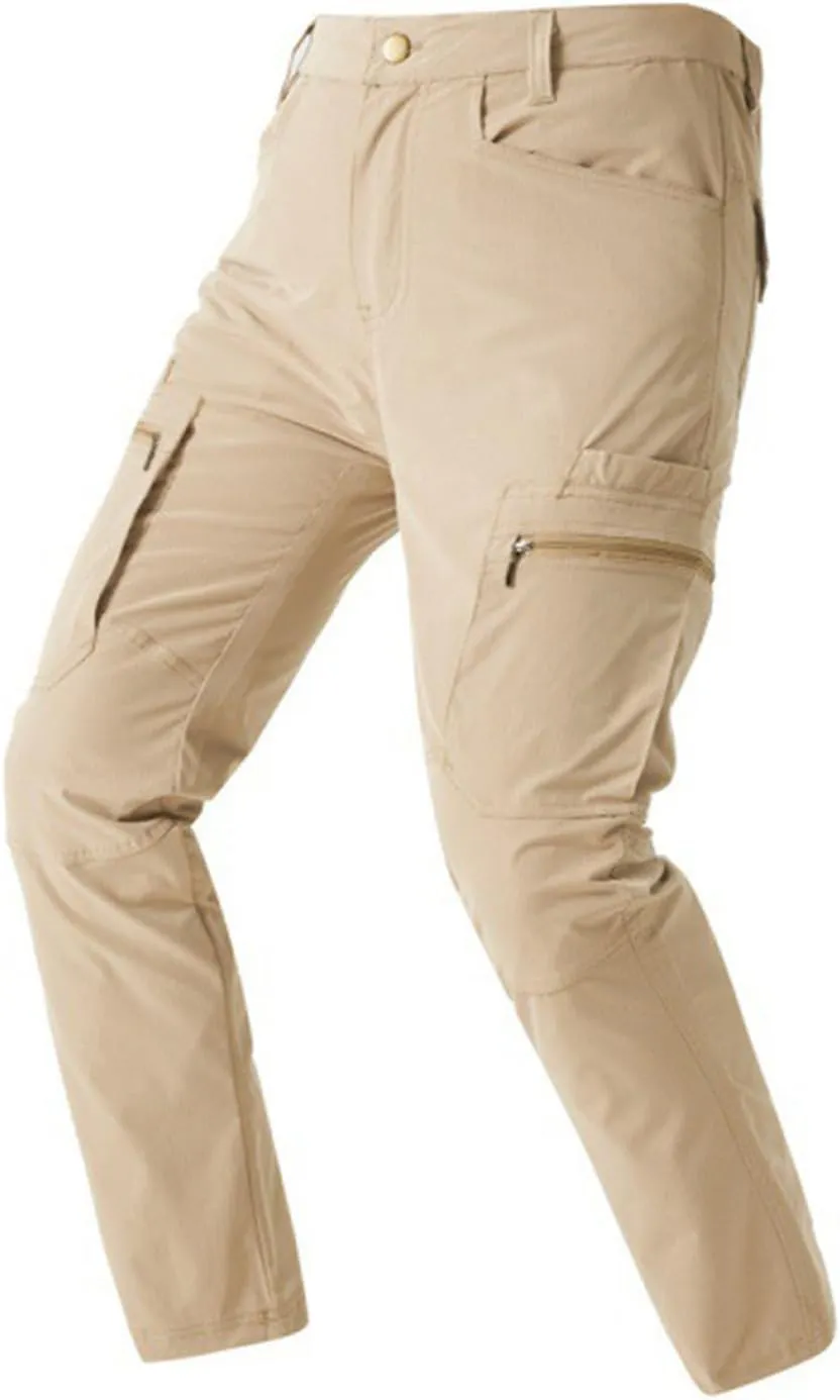 Mens Cargo Pants Slim Fit Men's Hiking Pants Casual Lightweight Joggers Work Pants Multi-Pocket Military Pants