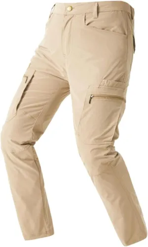 Mens Cargo Pants Slim Fit Men's Hiking Pants Casual Lightweight Joggers Work Pants Multi-Pocket Military Pants