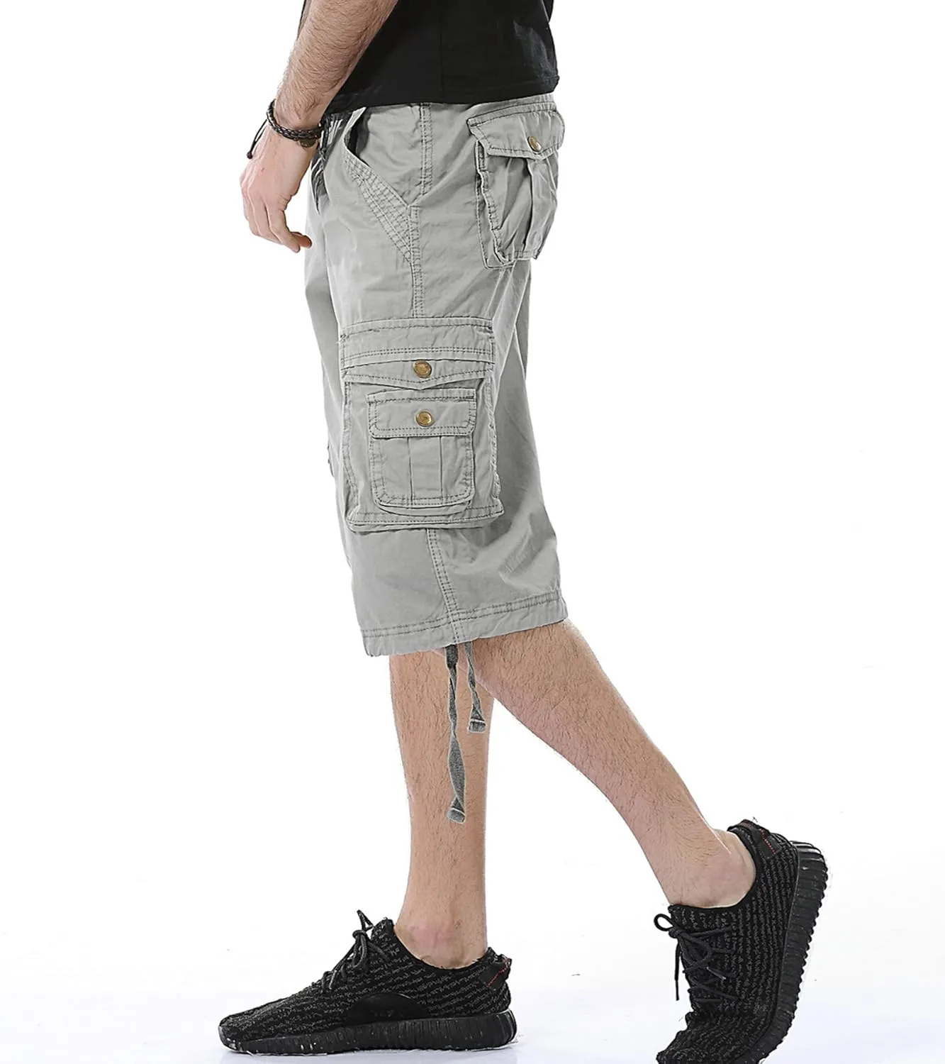 Mens Cargo Shorts Cotton Multi-Pocket Outdoor Camouflage Cargo Shorts