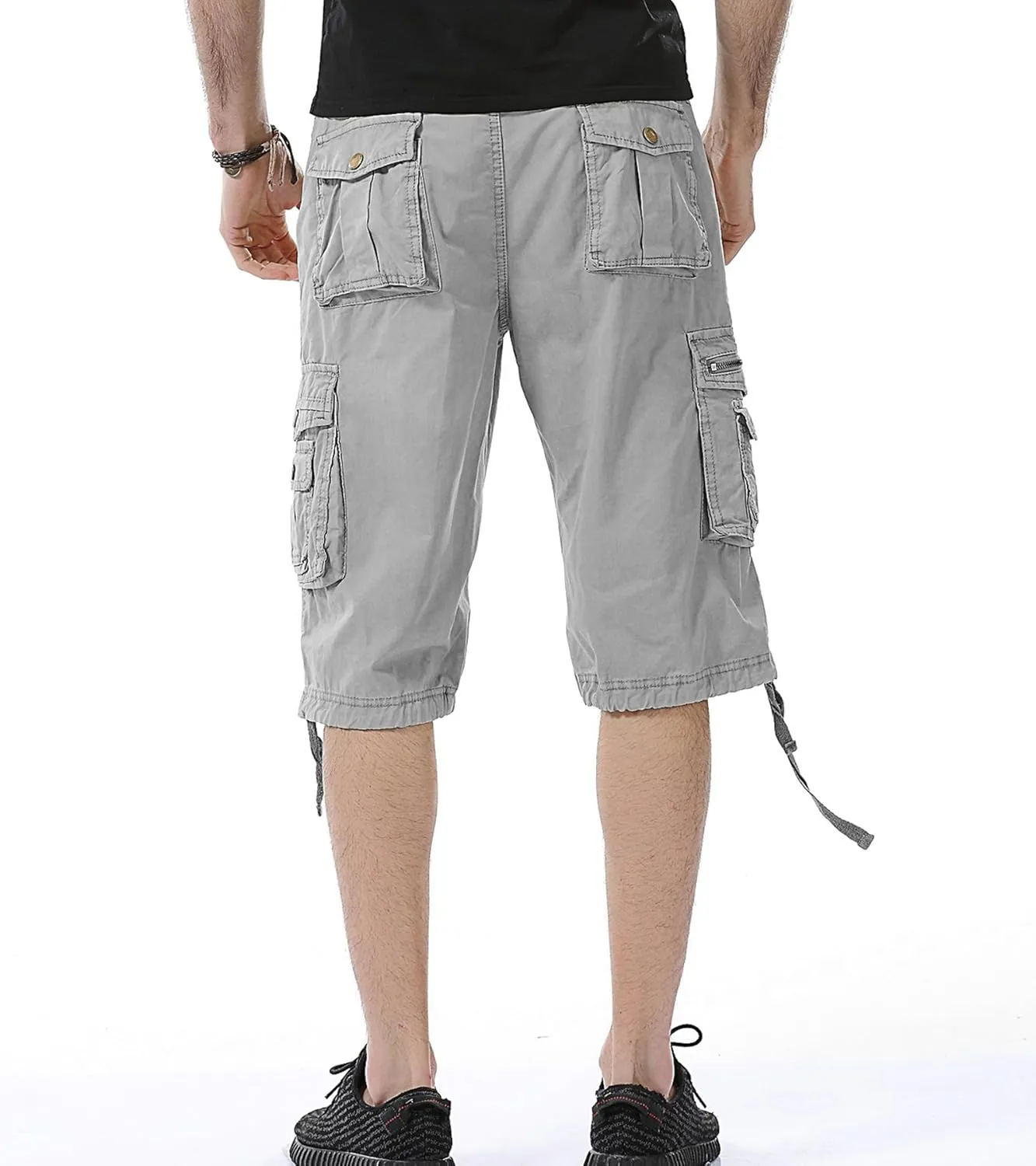 Mens Cargo Shorts Cotton Multi-Pocket Outdoor Camouflage Cargo Shorts