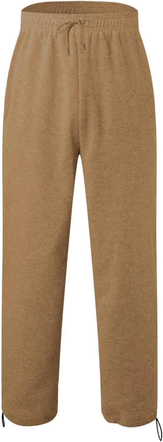 Mens Casual Pants with Zipper Mid-Waist Sports Drawstring Casual Men's Pockets Pants Pants Lightweight Lounge Pants