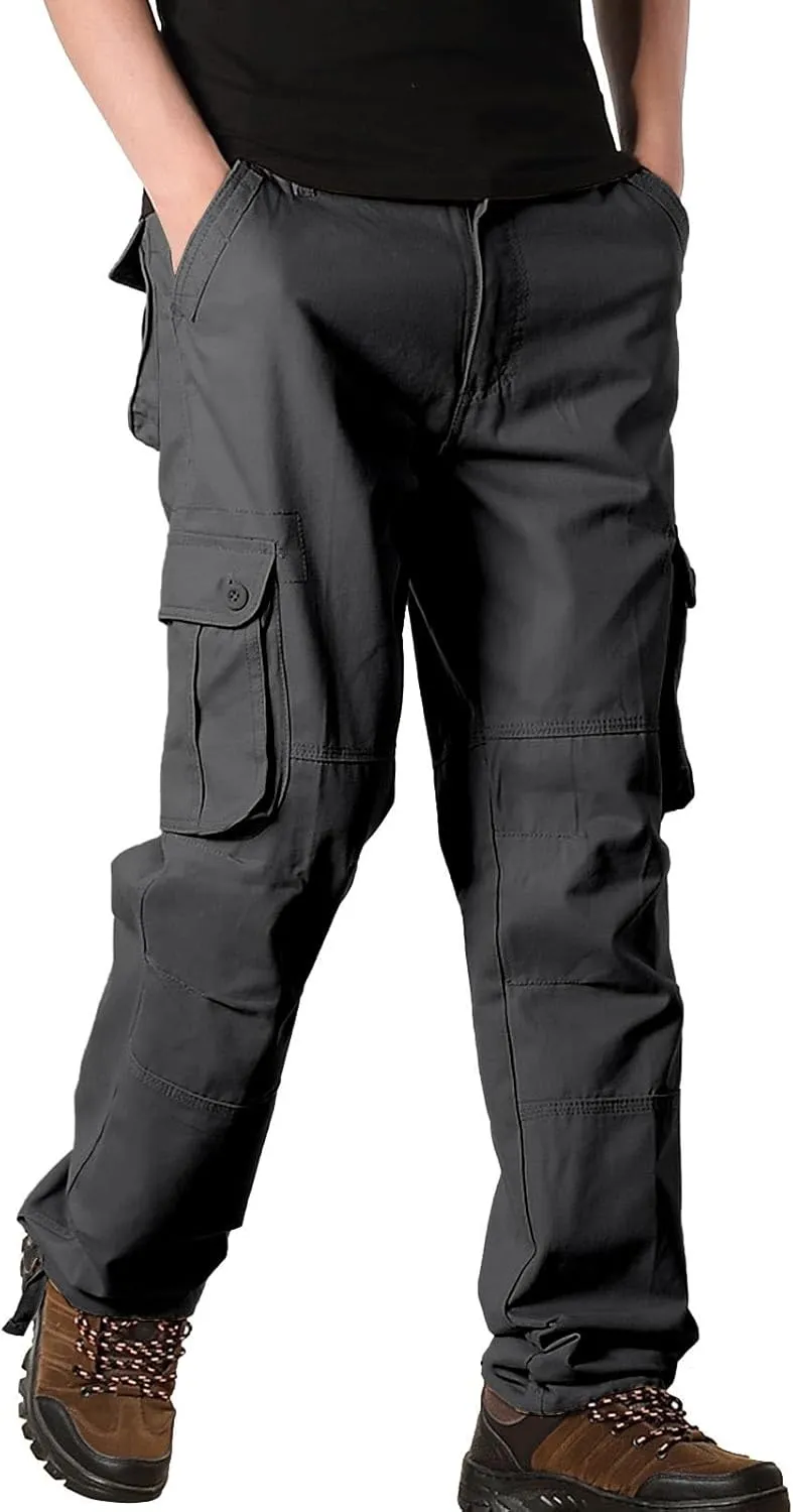 Men's Joggers Pants Lightweight Cargo Pants for Mens Fleece Cargo Pants Lined Track Pants Men Man Sports Sweat