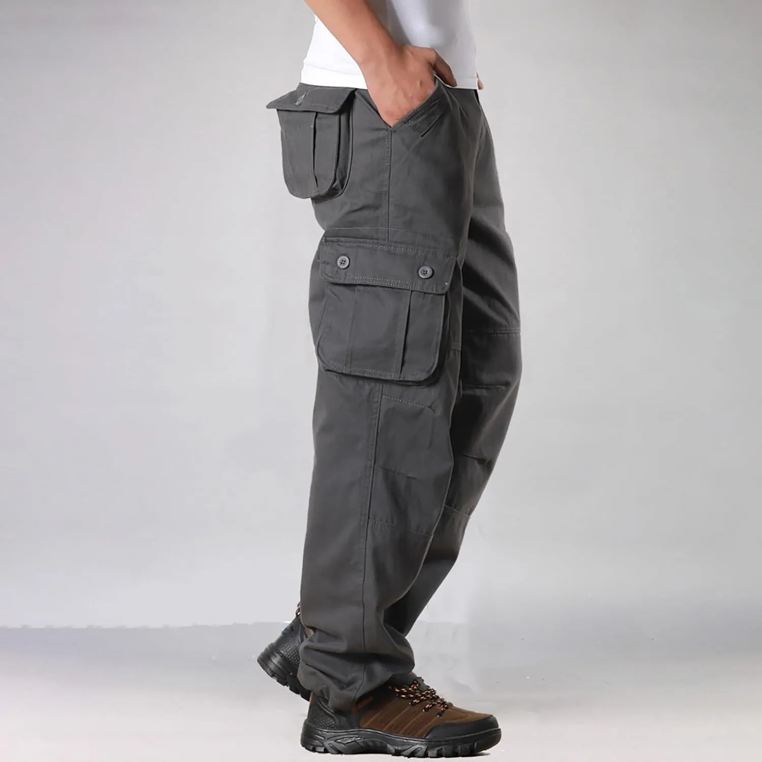 Men's Joggers Pants Lightweight Cargo Pants for Mens Fleece Cargo Pants Lined Track Pants Men Man Sports Sweat