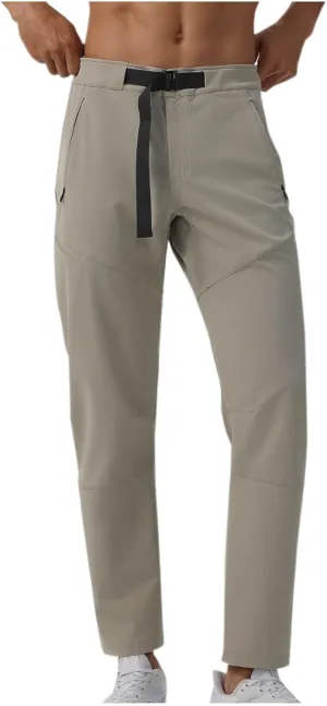 Mens Lounge Athletic Pants Straight Slim Fit Gym Trousers Solid Classic-Fit Expandable-Waist Flat-Front Dress Pants