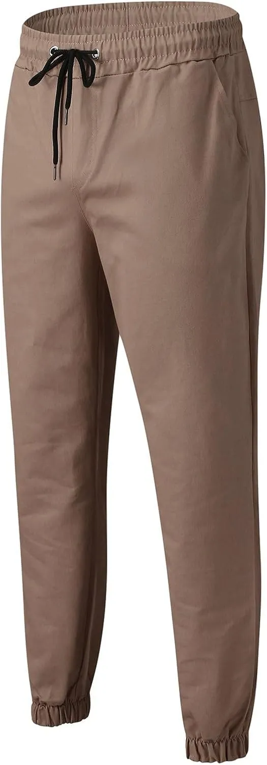 Mens Pants Joggers with Pockets Casual Sweatpants Pants Drawstring Chino Pants Twill Track Jogging Outdoor Cargo Cargo Pants