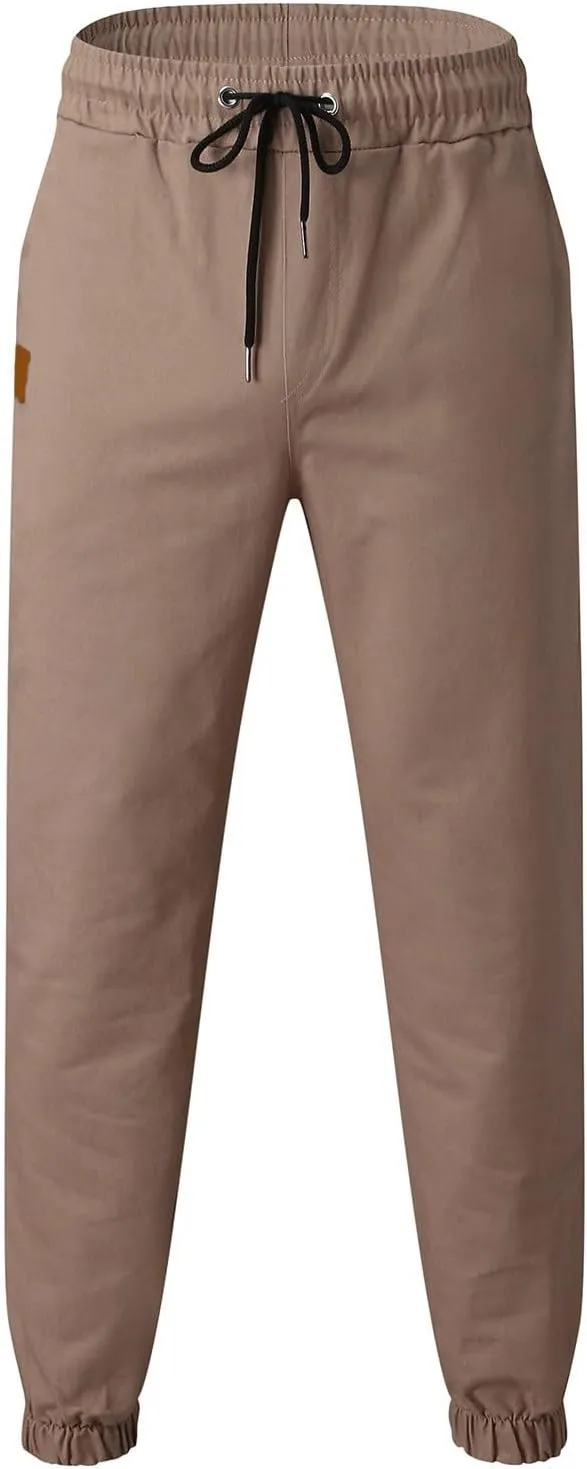 Mens Pants Joggers with Pockets Casual Sweatpants Pants Drawstring Chino Pants Twill Track Jogging Outdoor Cargo Cargo Pants