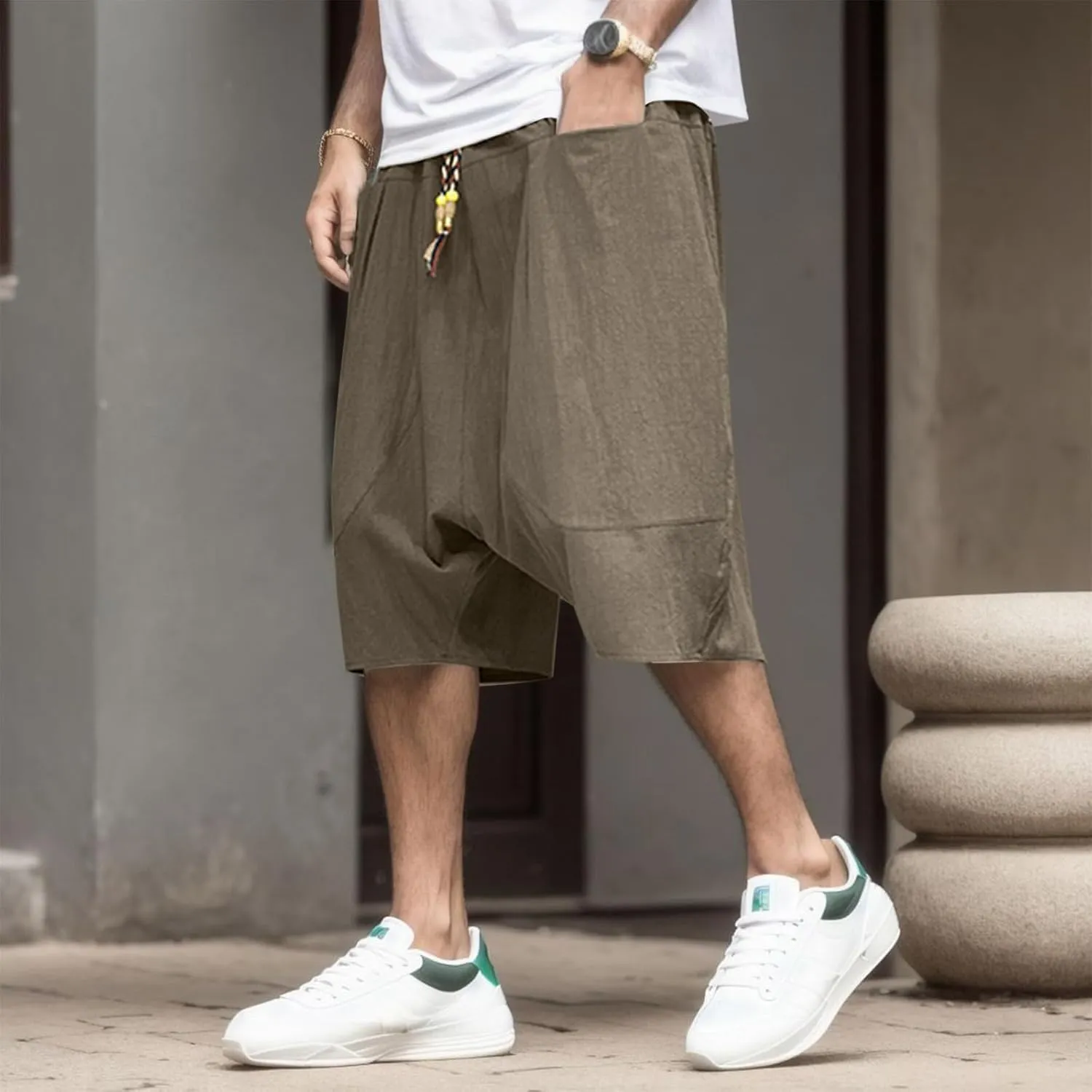 Men's Satin Boxers Lounge Shorts Solid Color Sleepwear Casual Silky Pajama Shorts Lightweight Elastic Waist Shorts