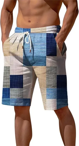 Men's Shorts 5 Minute Pants Solid Color Beach Sports Fitness Shorts Men's Cotton Shorts Mens Quick Dry Big and Tall