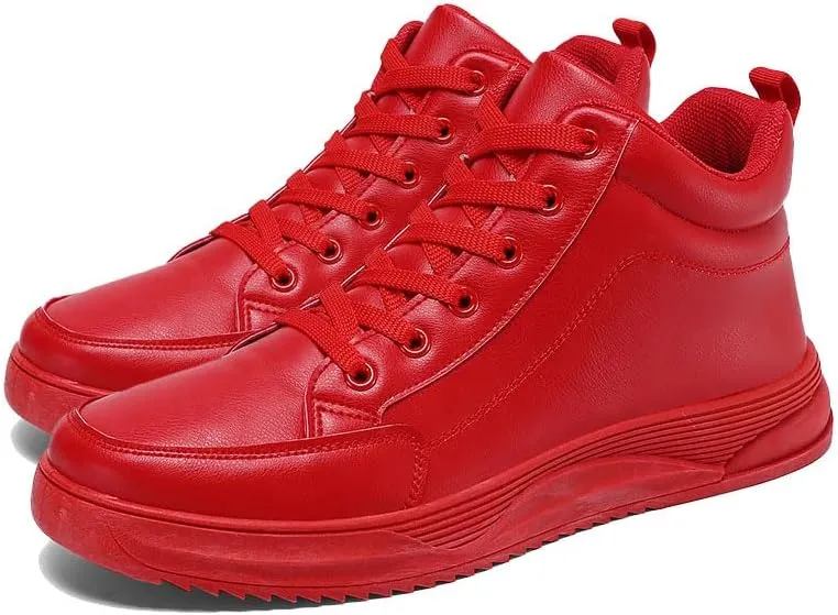 Men's Solid Color Fashion Sneakers Running Shoes Casual Slip on Walking Tennis Gym Sneakers/Skateboard Shoes