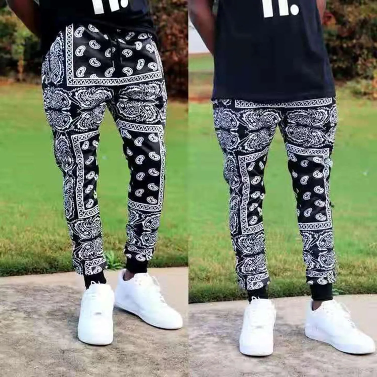 MIDOO Cargo Pants Men Casual Drawstring Chino Cargo Pants Lightweight Pants Outdoor Twill Track Jogging Sweatpants Pants