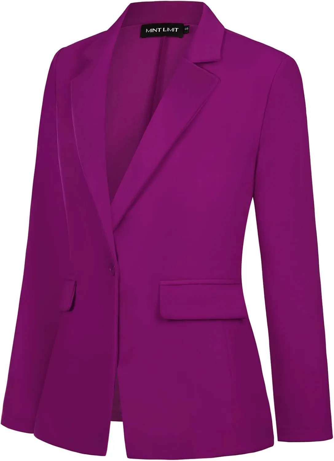 MINTLIMIT Blazers for Women One Button Jacket Suits Notched Lapel Classic Casual Formal Long Sleeve Blazer with Pockets