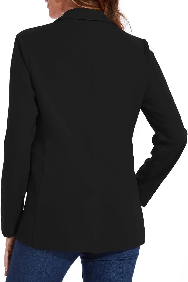 MINTLIMIT Blazers for Women One Button Jacket Suits Notched Lapel Classic Casual Formal Long Sleeve Blazer with Pockets