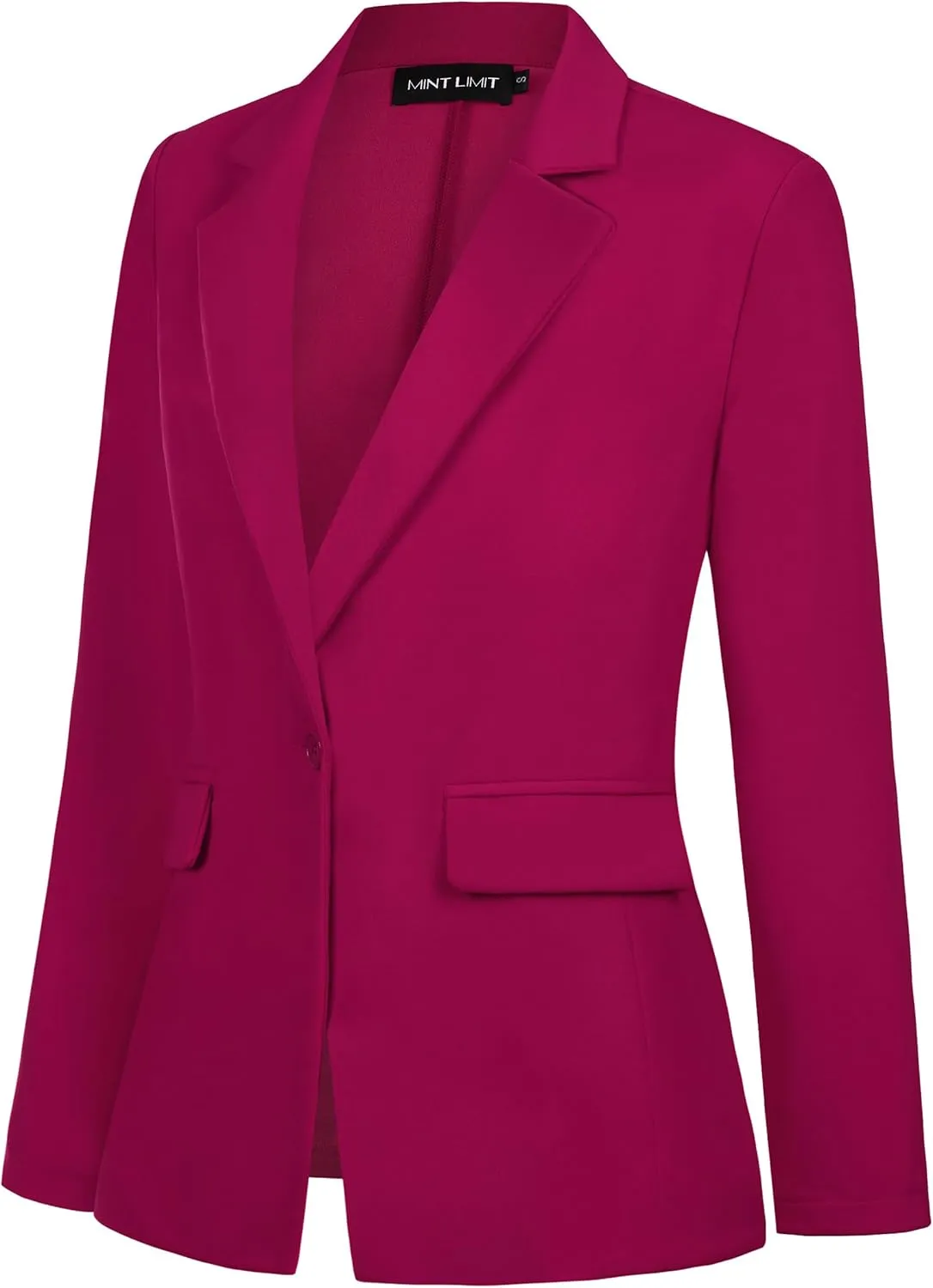 MINTLIMIT Blazers for Women One Button Jacket Suits Notched Lapel Classic Casual Formal Long Sleeve Blazer with Pockets
